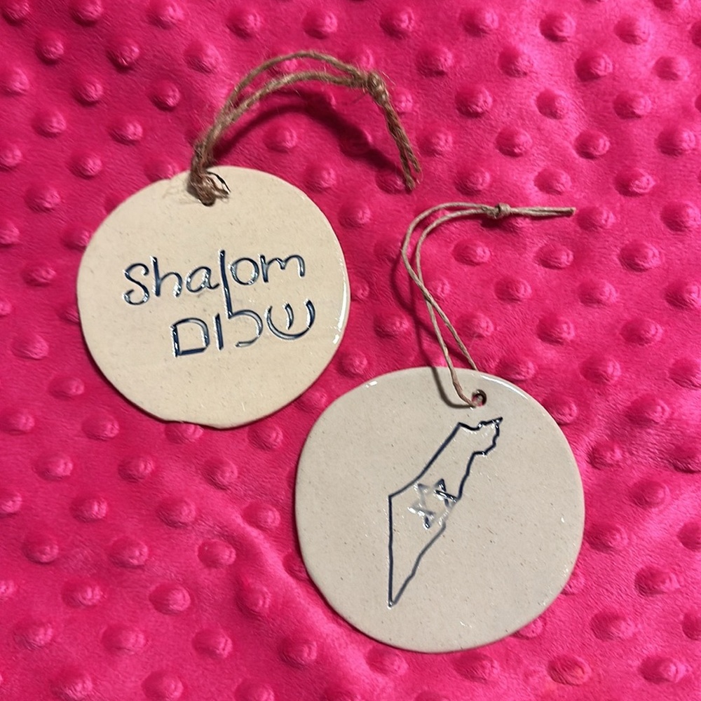 Unique Hand-Made Ceramic Ornament Made in Israel